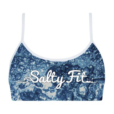 salty fit bikini front bubbles white ocean swimming